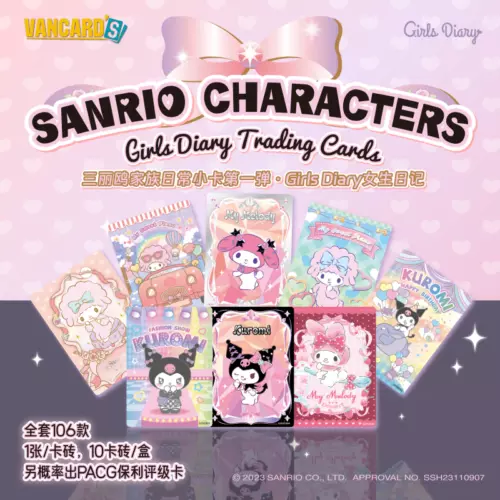 VANCARDS Sanrio Girls Diary Doujin Collection Trading Card New Card Brick Sealed - Bild 3 von 24