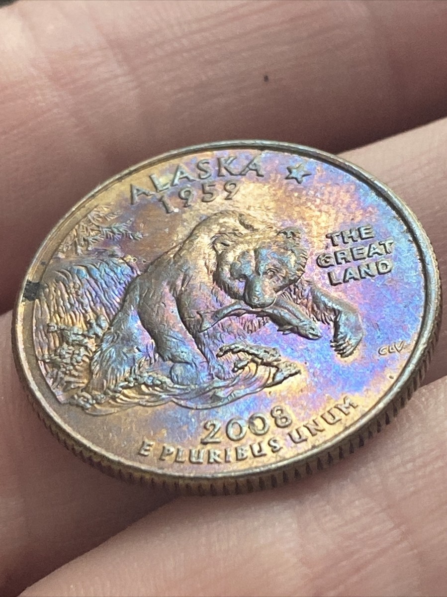 2008 D Alaska State Quarter Actual Coin One-of-a-kind Unique
