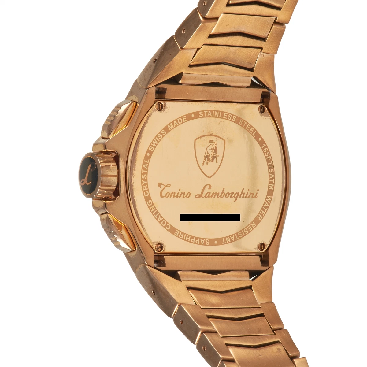 Tonino Lamborghini Rose Gold Toned Stainless Steel Chronograph