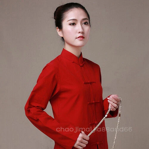 100% Cotton Chinese Traditional Women's Kung Fu Taichi Martial Arts shirt jacket - Picture 15 of 26