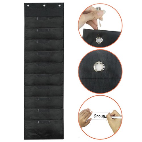 Wall Mounted File Organizer Storage Pocket Chart 10 Pockets Home School - Picture 5 of 11