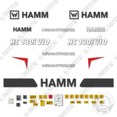 Fits HAMM HC130i VIO Decal Kit Vibratory Drum Roller - 7 YEAR OUTDOOR 3M VINYL!