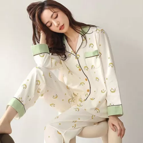 Cotton Women's Pajama Set Soft Long Sleeve Pajama Set with Pocket- - Picture 5 of 33