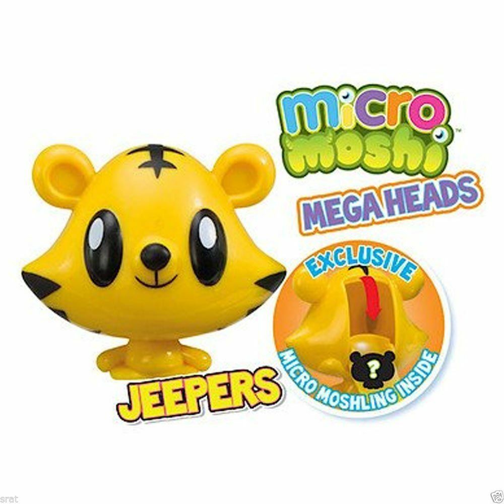 MICRO MOSHI MONSTERS MEGA HEADS FULL SET OF 5 + MOSHLINGS INSIDE