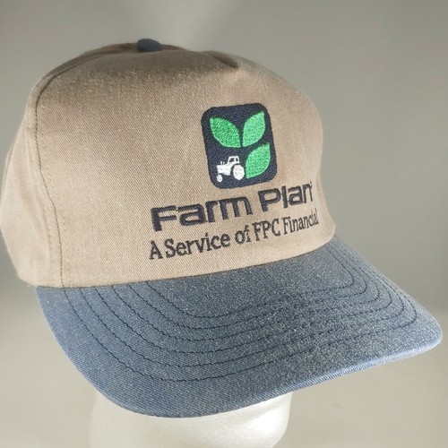 Farm Plan FPC Financial Hat Snapback Embroidered Khaki Denim Cap Vintage Line