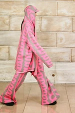 Marc Jacobs Runway Fall 2021 Oversize Wool Scarf Hat Pink Grey NWT