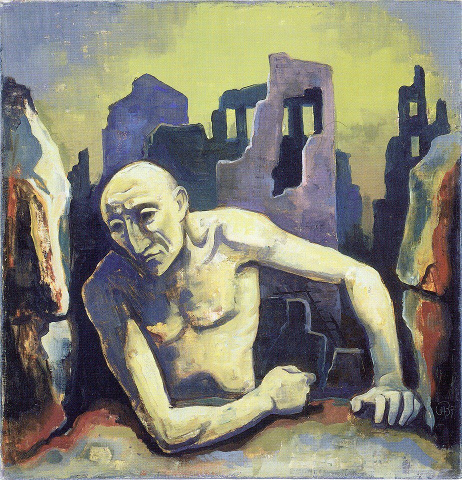 Man in Ruins : Karl Hofer : 1937 : Archival Quality Art Print | eBay