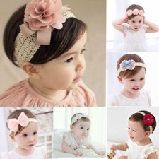 Floral Pattern Bow Hairband - Cotton Turban Headband Kids Headwear Accessories