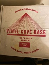 Cove Base VInyl Wall Base 120ft X 4"x 1/8" Roppe Corporation Slate(Black/ Brown)