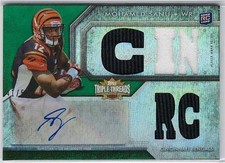 MOHAMED SANU AUTOGRAPH JERSEY 2012 TRIPLE THREADS RC 41/50 FALCONS  AUTO