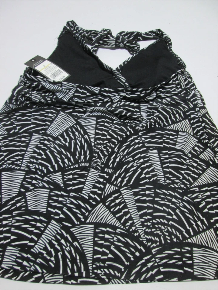 Nuevo con etiquetas Mossimo Mujer Talla S Tankini Negro/Blanco Inalámbrico Forrado Halter Ropa de Playa Foto 2 de 4
