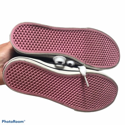 Grey vans with pink stripe cheap