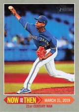 Elvis Luciano Now & Then Topps Heritage 2019 Baseball Card #NT-3