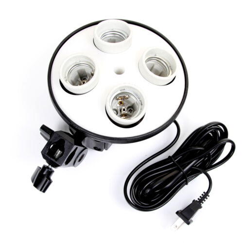 4 in 1 E27 Base Socket Light Lamp Bulb Adapter Umbrella Holder for Photo Softbox - Picture 6 of 7
