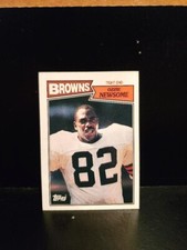 1987 TOPPS FOOTBALL HOFER OZZIE NEWSOME # 85 EXMT CLEVELAND BROWNS!!!!