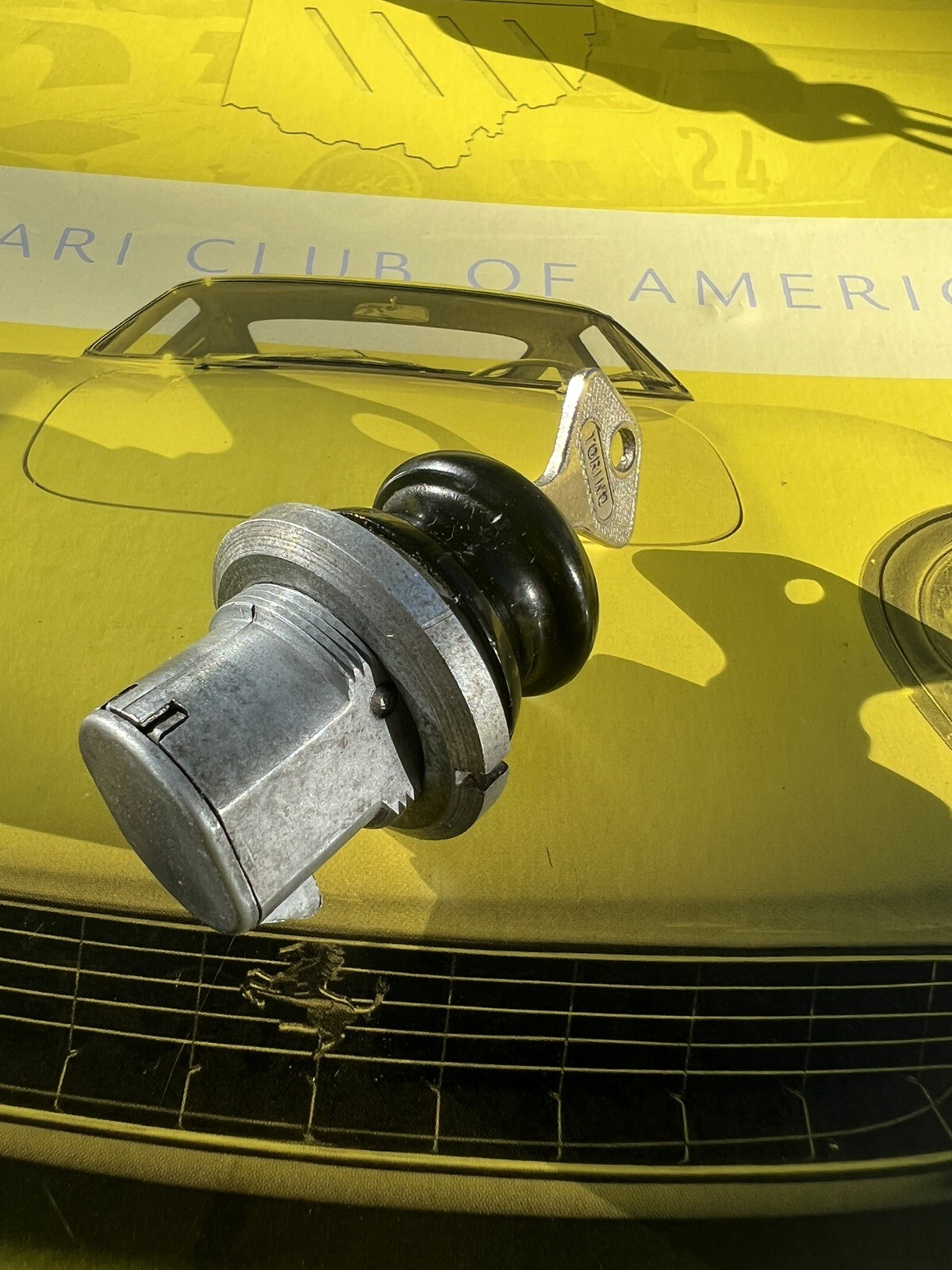 Ferrari 275 GTB/S 330 GTC/S Glove Box Lock TORINO Factory Original KEY#6112