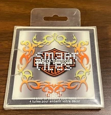 Smart Tiles Harley Davidson - 4" x 4"  Vinyl Peel & Stick Tile 4-Pack - NEW/NIP