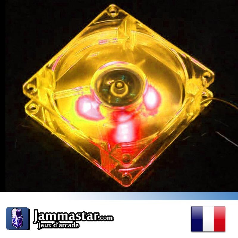 Ventilateur LED Jaune 80mm idéal pour PC de salon et bureau chaleureux