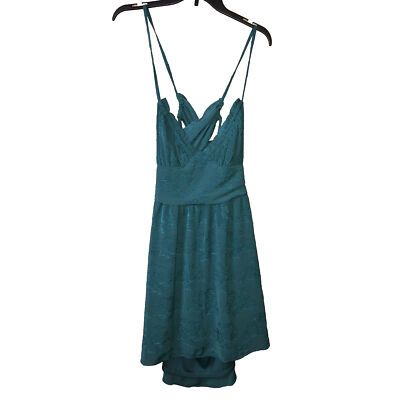 Wild Fable Floral Open Back Criss Cross Skater Dress Teal Green XL | eBay