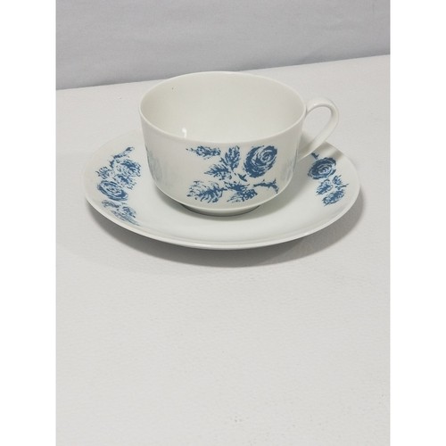 Arzberg Germany Tea Cups Saucers Royal Blue Roses Vintage RARE Pattern 44 MCM 2 - Picture 2 of 8