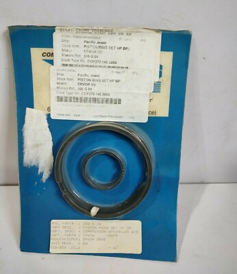 Ervor Enve 106 G 04 Piston Ring Set HP BP 106G04 Compressor Sprinkler Air