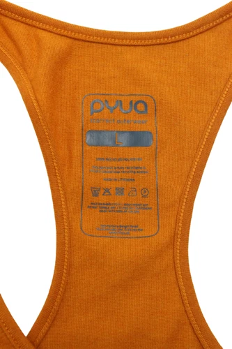 Pyua T-Shirt Damen Stretch LARGE Pullover Orange - Picture 8 of 9
