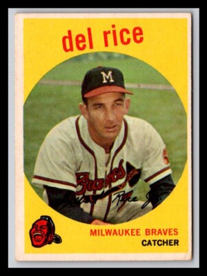 1959 Topps #104 Del Rice White Back VG or Better | eBay