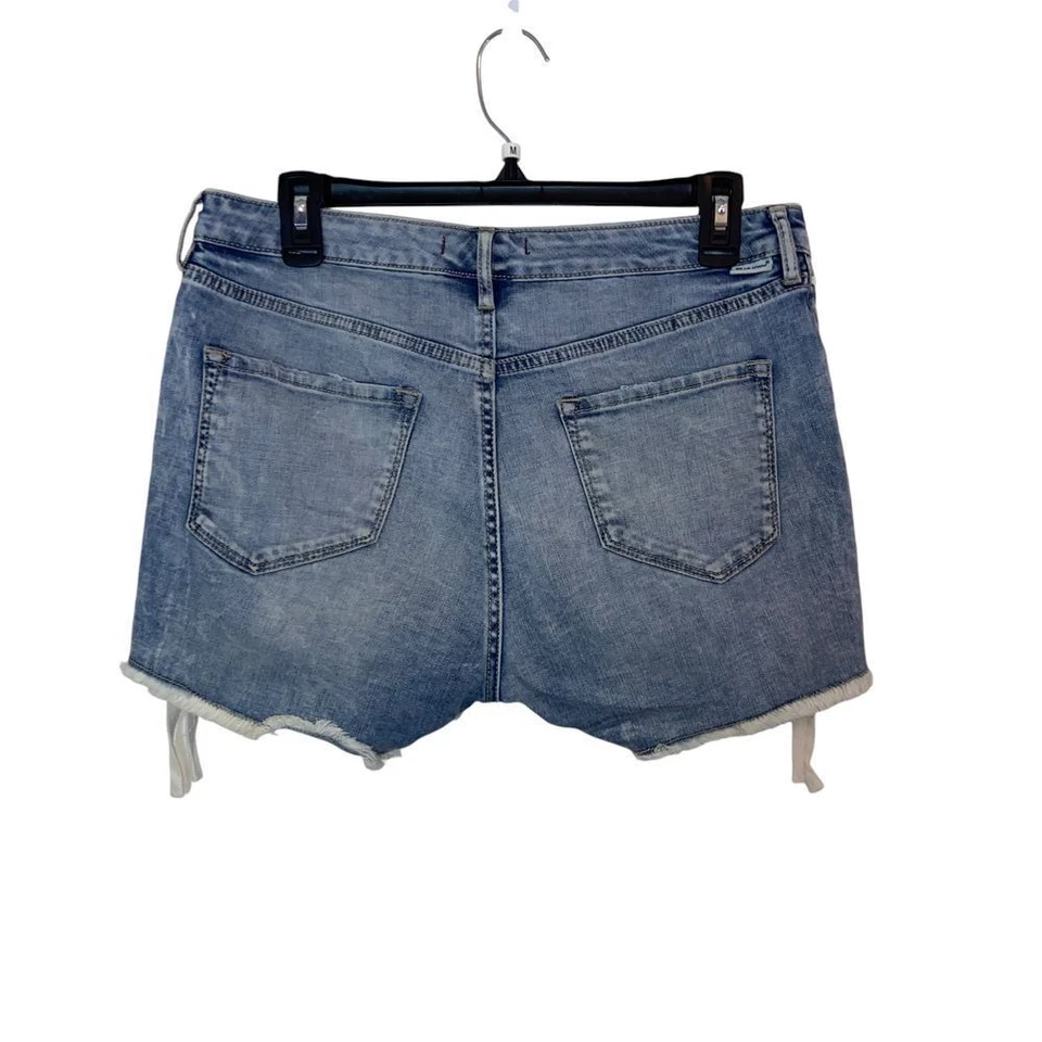 Pantalones Cortos Denim Dear John Distressed Con Cordones Detalle Lateral Corazón de la Ciudad Talla 28 Foto 2 de 4