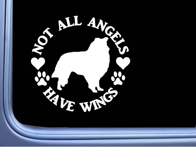 Collie Sticker Angel OS 350 vinyl 6'' Decal Sticker dog breed rough smooth