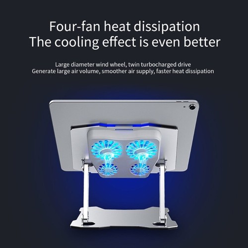 X16 Tablet Stand with Cooling Fan Bracket Aluminum Alloy Laptop Notebook Holder - Afbeelding 6 van 8