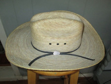 JUSTIN Rancher Beige Straw Hat 20X Men's Tag Sz 7-1/4 58