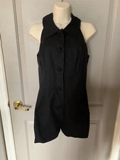 Chic And Crazy By Rina Rossi Women's Vintage Black Vest Size 8