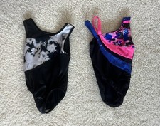 Freestyle Girls Gymnastics Dance Multicolored Leotard Size 4/5 Lot Of 2