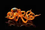 Glass Octopus Sculpture Squid Kraken Cephalopod Glass Octopus Glass Octopus