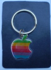 Apple Multicolored Logo Key Ring