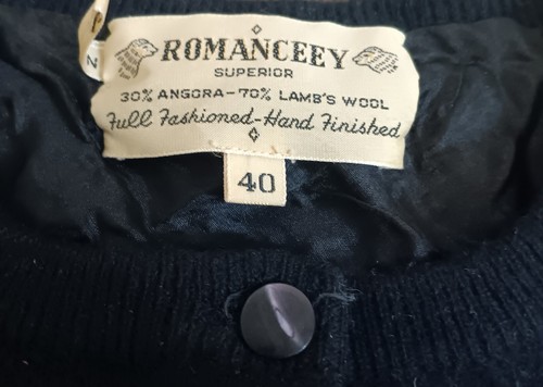 Vintage ROMANCEEY Cardigan Sweater ANGORA & LAMBS WOOL Japan - Picture 2 of 5