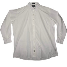 Formal Shirts Men's Luxury Long Sleeve Business Casual Dress White Size 2XL New