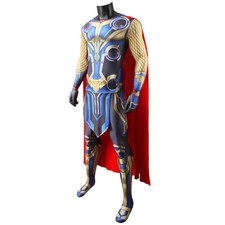 Thor Love and Thunder Jumpsuit Cape Odinson Cosplay Suit Costume Halloween Party