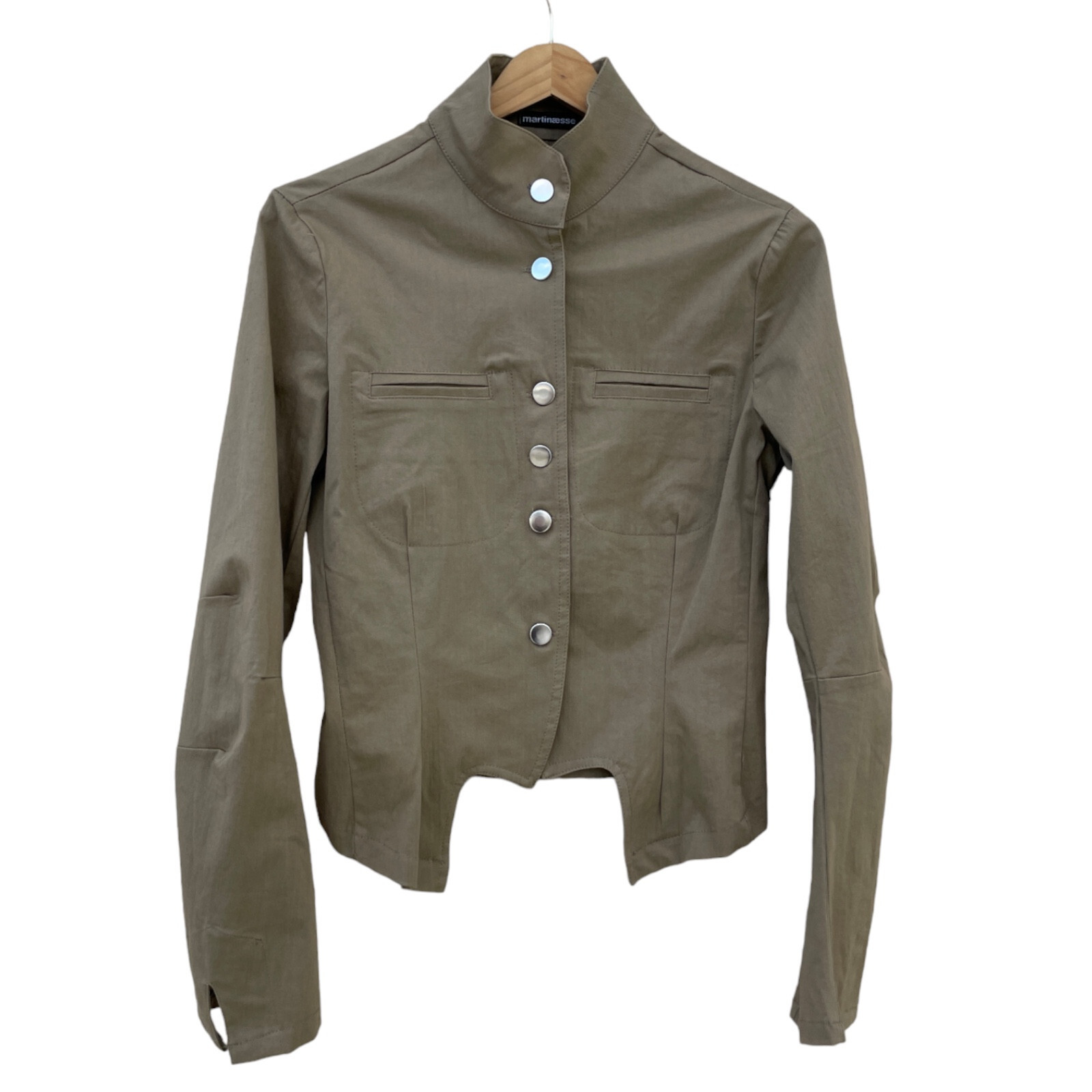 Chaqueta beige recortada para mujer MARTINAESSE, talla S