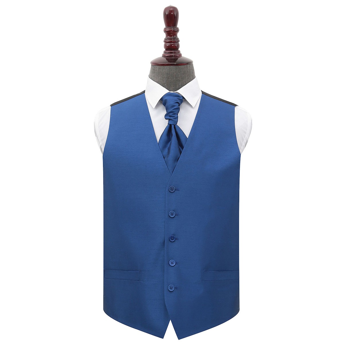Mens La Smith White Wedding Cravat main image 1