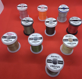 Premium Veevus Fly Tying Thread SZ 16/0 14/0 and 70 10 Spools in Asstd. Colors