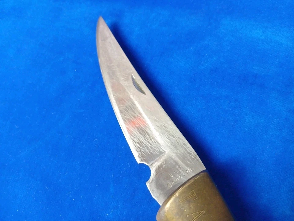 Navaja de Bolsillo Plegable Browning EE. UU. Mango de Madera Grande De Colección Años 80 Foto 2 de 4