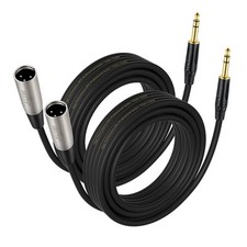 1/4" TRS to XLR Male Balanced Mic Microphone Cable 6ft, XLR to 6.35 Jack, 2 P...