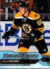 Noel Acciari 2016-17 Upper deck Series 1 Young Guns Rookie #238 Boston Bruins