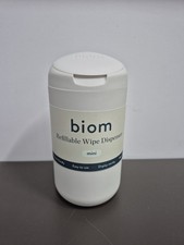 NEW Mini Biom Refillable Wipe Dispenser Tan BPA Free Magnetic Lid Earth Friendly