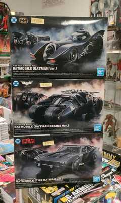 DC COMICS 3er Set Batmobile 1/35 Model Kit Bandai The Batman Begins 1989 