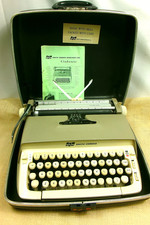 VTG Smith Corona Galaxy Typewriter Portable Manual w/Case Gray Serial  6T499804 thumbnail