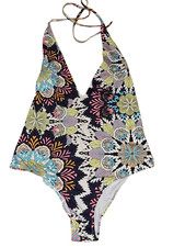 H M Floral Print One Piece Swimsuit