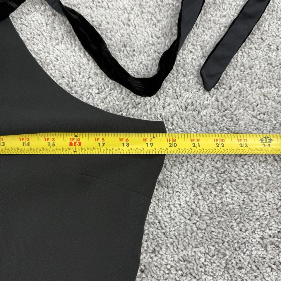 Vestido De Colección Lauren Ralph Lauren Para Mujer 10 Terciopelo Cuello Corbata Capricho Formal Seda Foto 3 de 4