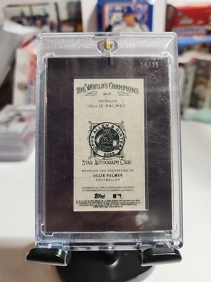 2023 Topps Allen & Ginter - Framed Mini Non-Baseball Autographs Ollie Palmer - Image 3 of 4